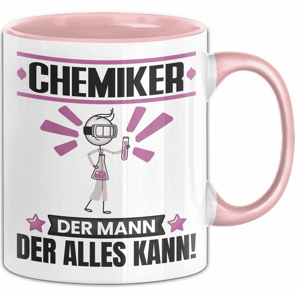 Chemiker Tasse Geschenk für Chemiker Der Mann Der Alles Kann Geschenkidee zum Geburtstag (Rosa)