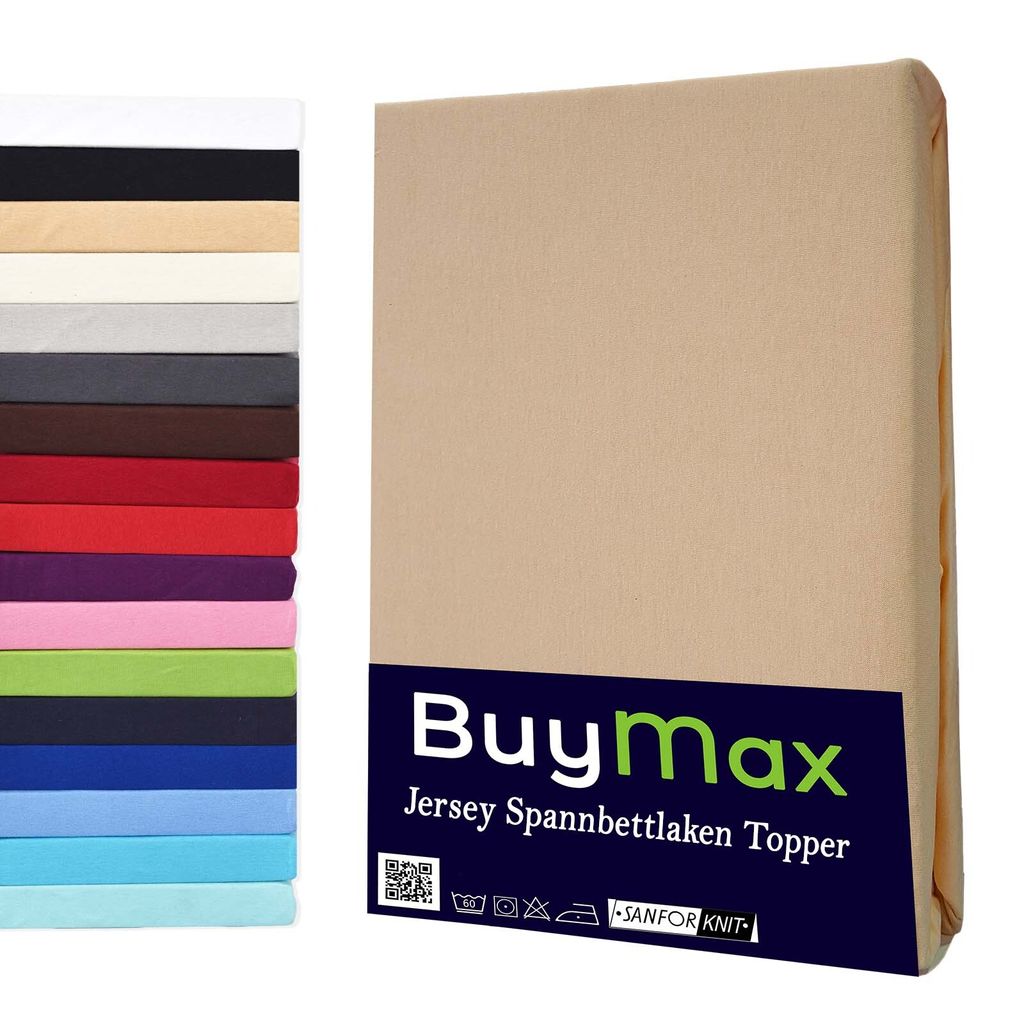 Jersey Topper Spannbettlaken Spannbetttuch 100% Baumwolle  Produktbild 