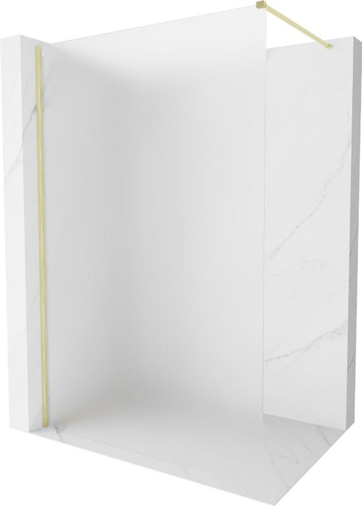 Mexen Kioto-X Duschwand Walk-in 70 x 200 cm, matt 10 mm, gold gebürstet - 800-070-101-55-30-X