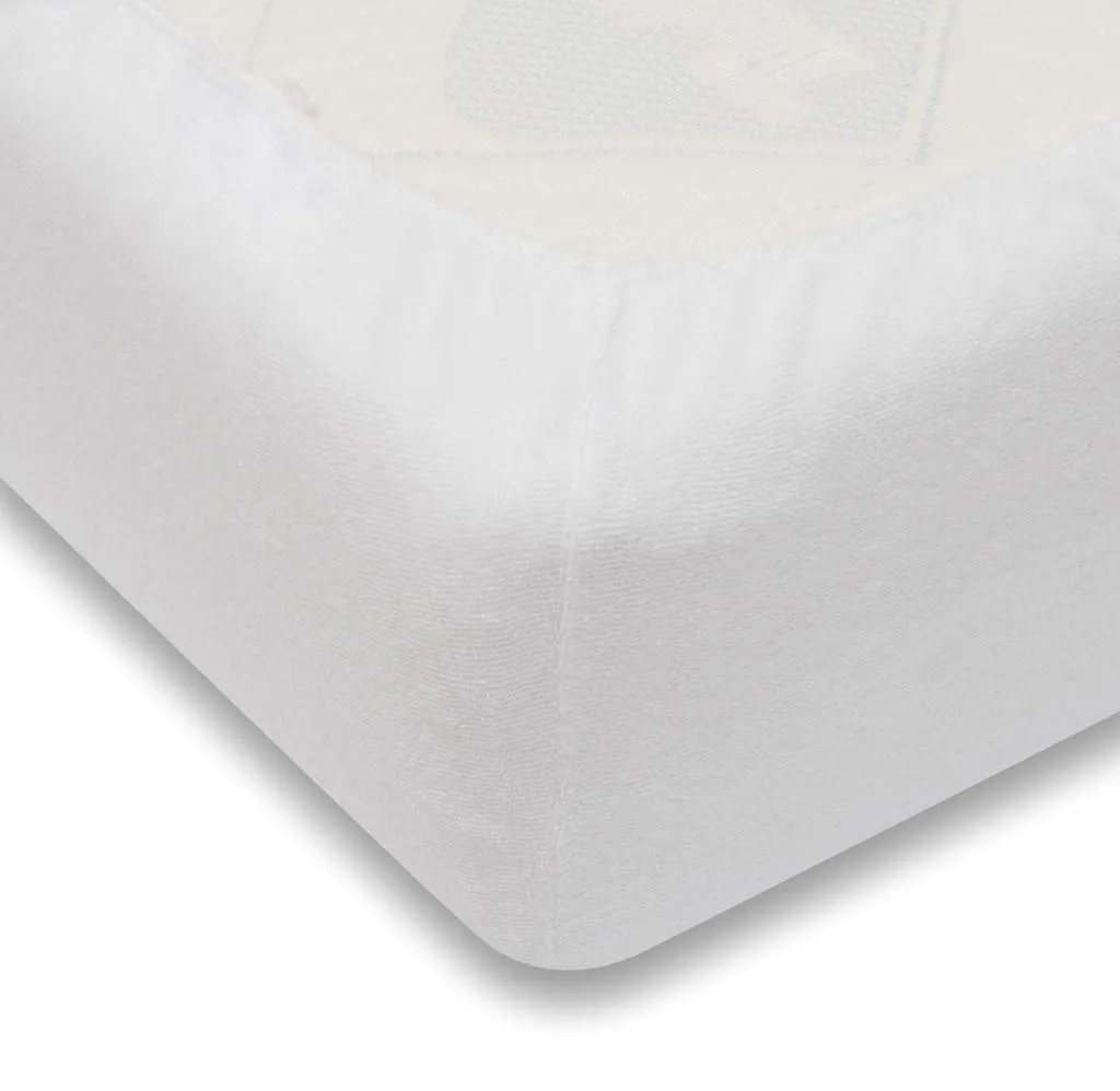 Drap de lit éponge bébé 160x80 blanc ultra absorbant et extensible