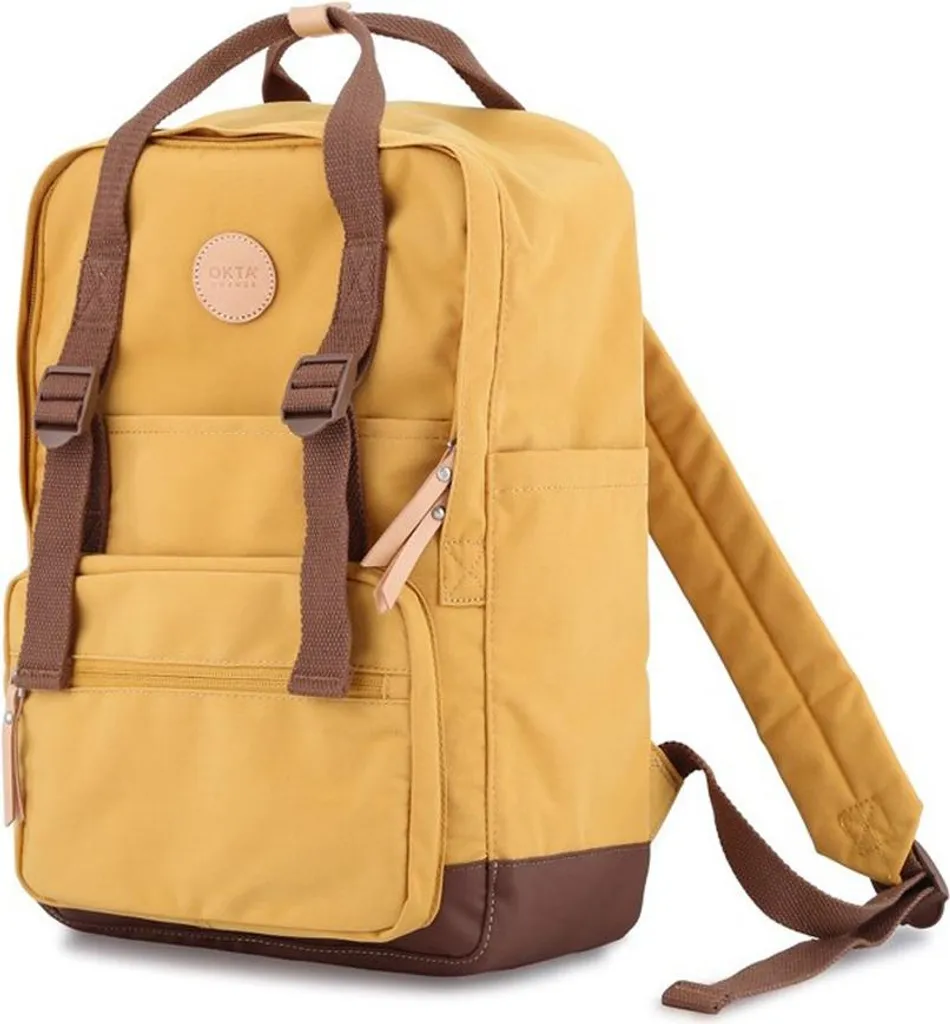 Sac à dos Himawari avec compartiment PC rembourré - Coloris jaune/marron