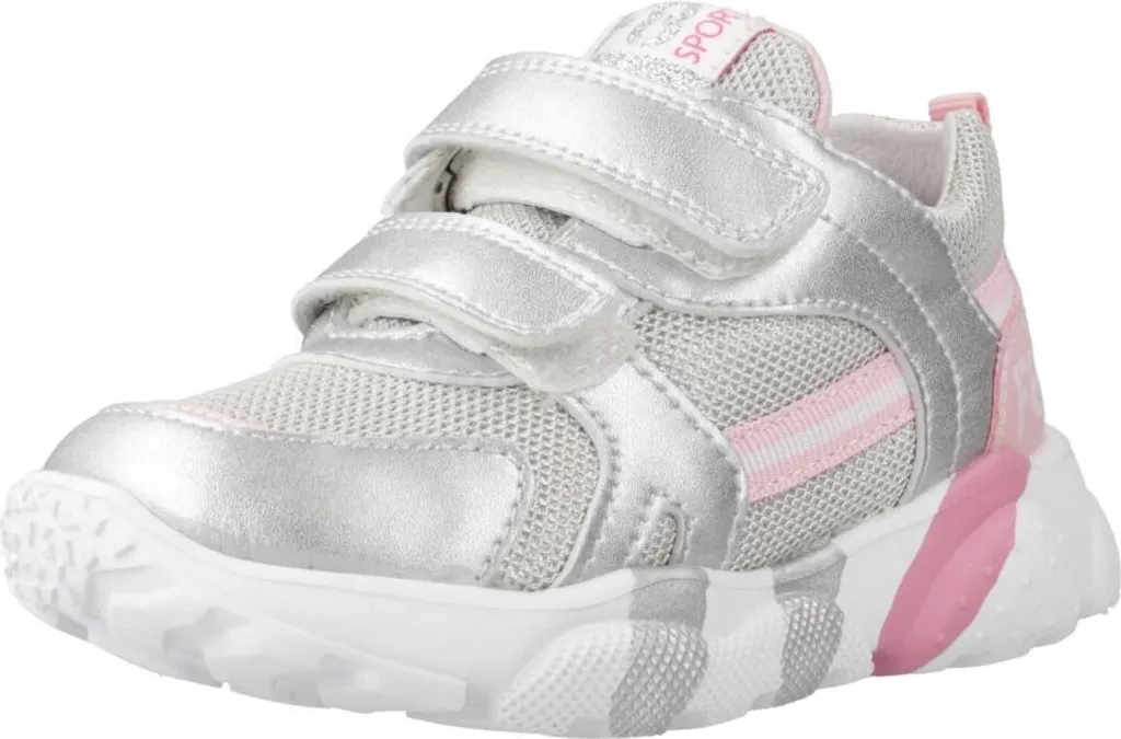 Chaussures marche fille Falcotto Stripe Vl Argent pour l'école et loisirs