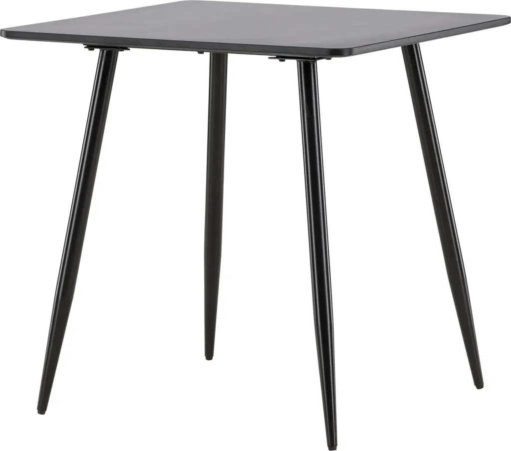 Petite table salle à manger Polar 75x75 cm noir : stable et compacte