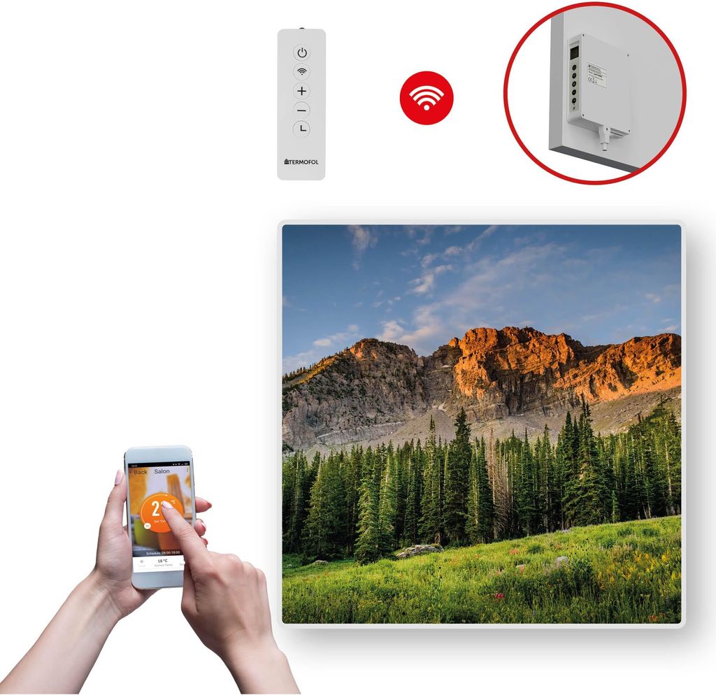 Termofol TF-SWT Infrarot Wandheizung - Wandheizung Elektrisch - Berg7 - 350W - 60x60 cm