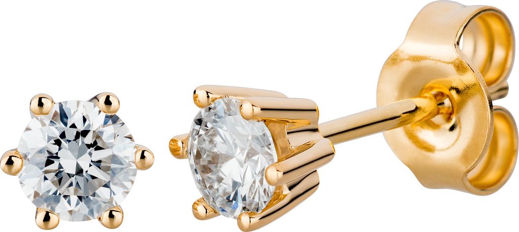 Orolino Ohrringe 750/- Gold 0,45cm gelb Brillant weiß 067320141-2