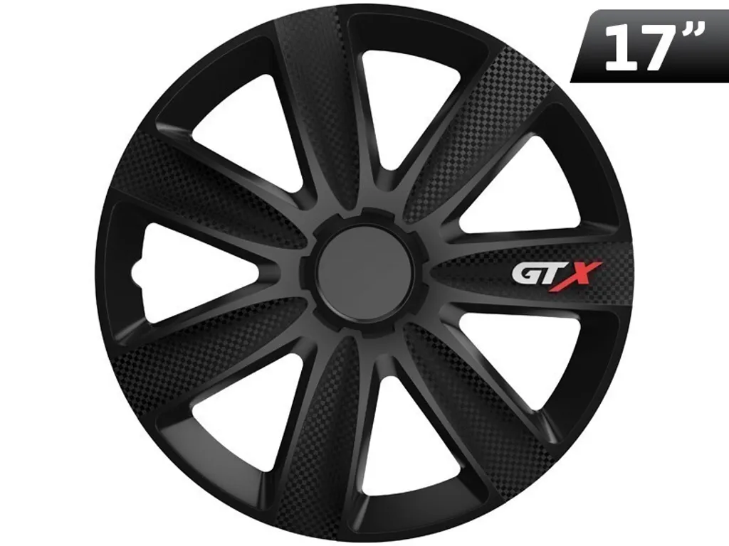 Enjoliveur 17 Pouces GTX Carbon Black - Idéal pour Relooking Voiture