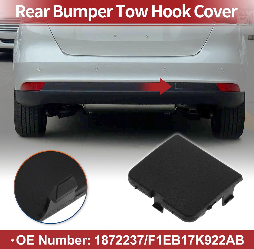 Hintere Anh?ngerkupplungsabdeckung Für Ford Focus 1.0t 2012-2017 Sto?stangen Anh?ngerkupplungsabdeckung Nr.1872237 Schwarz Kunststoff 1 Stk