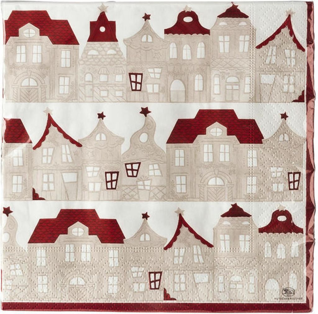 Hutschenreuther Little Christmastown Servietten, Papierservietten, 33 x 33 cm, 20 Stück, 05214