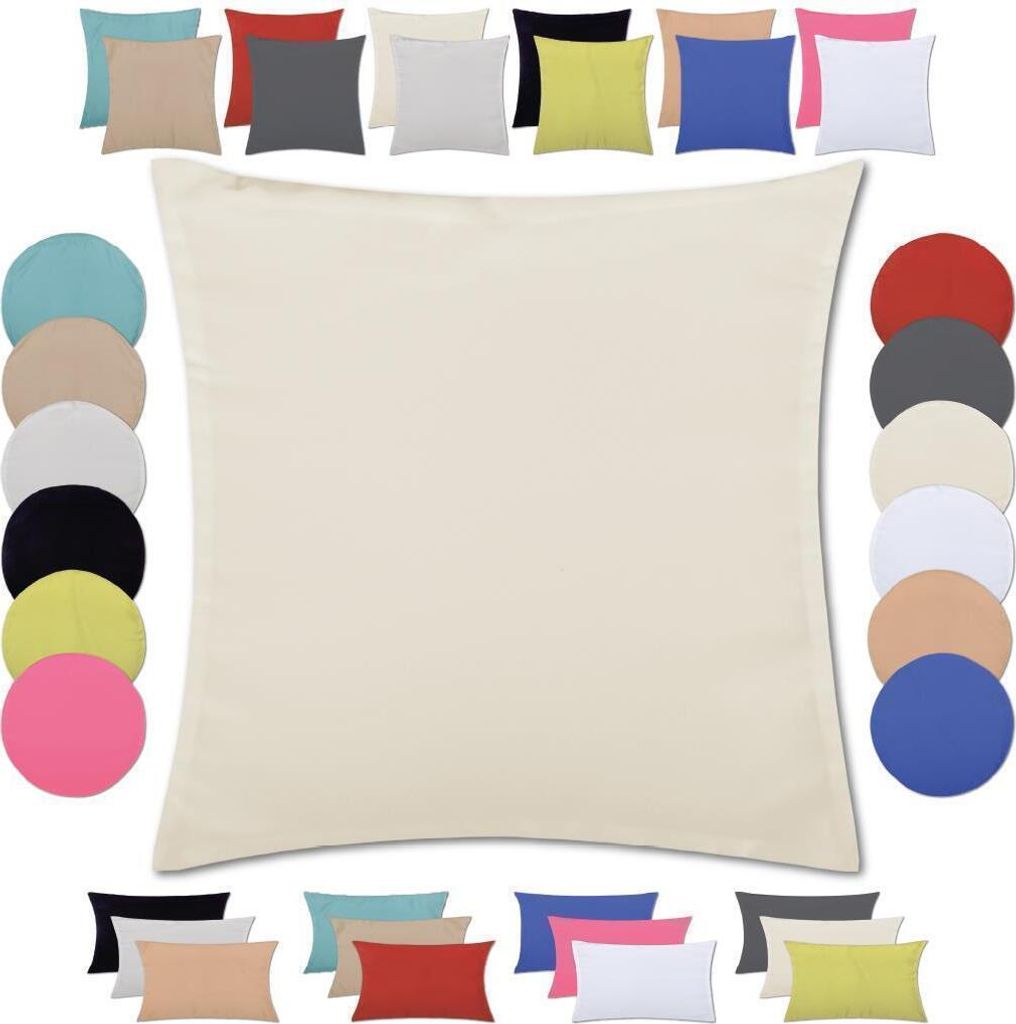 Kissenhülle (Serie Ellen) 60x60cm Zierkissenhülle Dekokissenhülle Dekokissen inkl. Füllkissen, Farbe: Beige