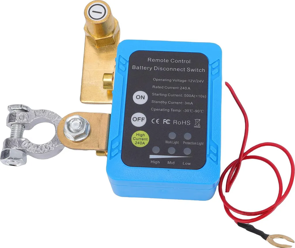 Interrupteur de batterie 240A avec coupure automatique basse tension