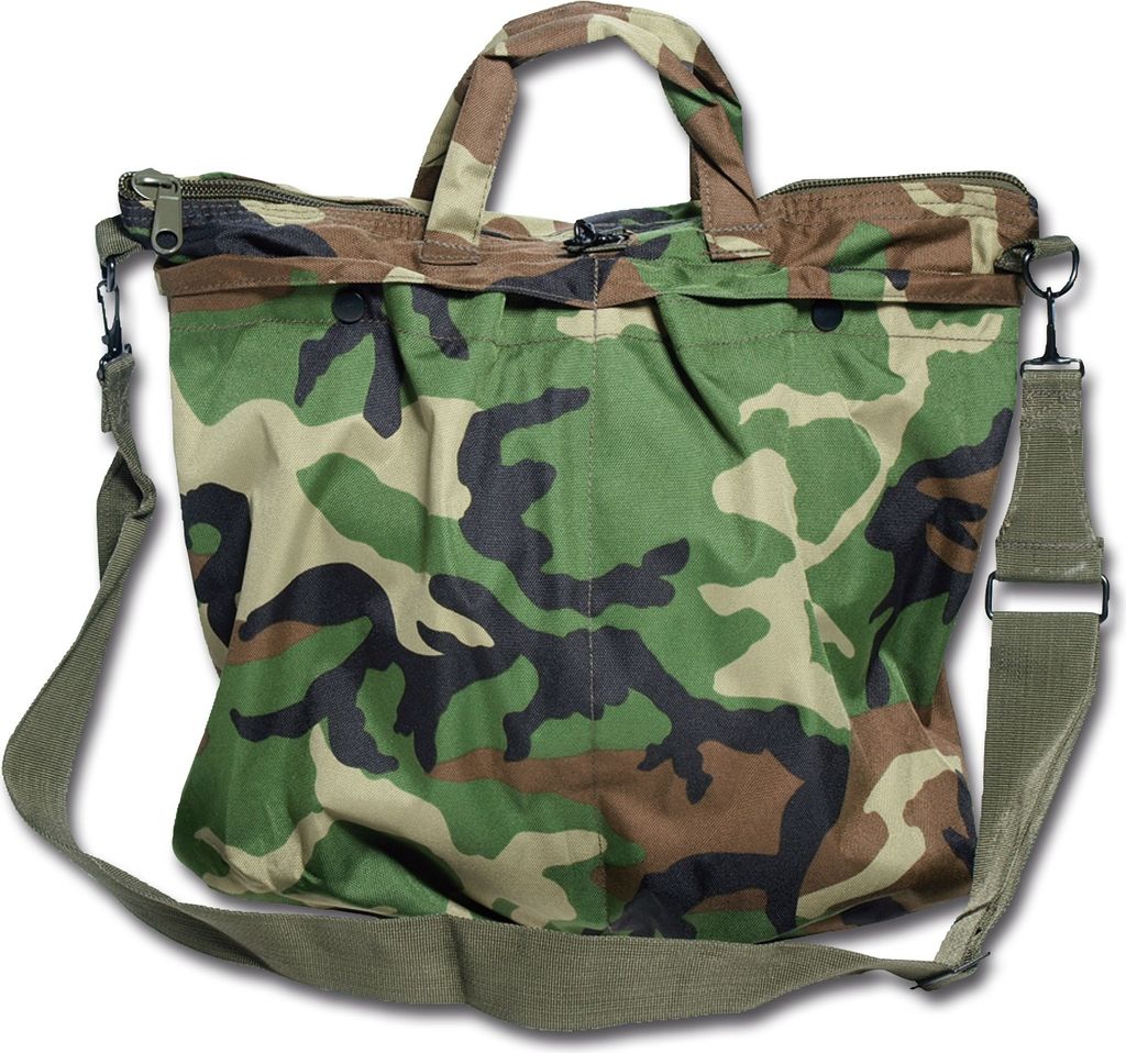 Amerikaanse vliegerhelm tas, camouflage (woodland) Productafbeelding 