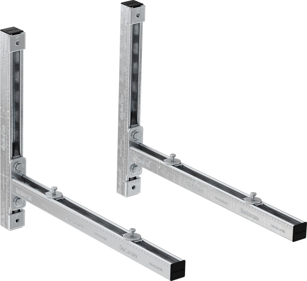 fischer Konsolenset KSU 600 mm, verzinkt, mit Vibrationsdämpfer, flexibel ausrichtbar