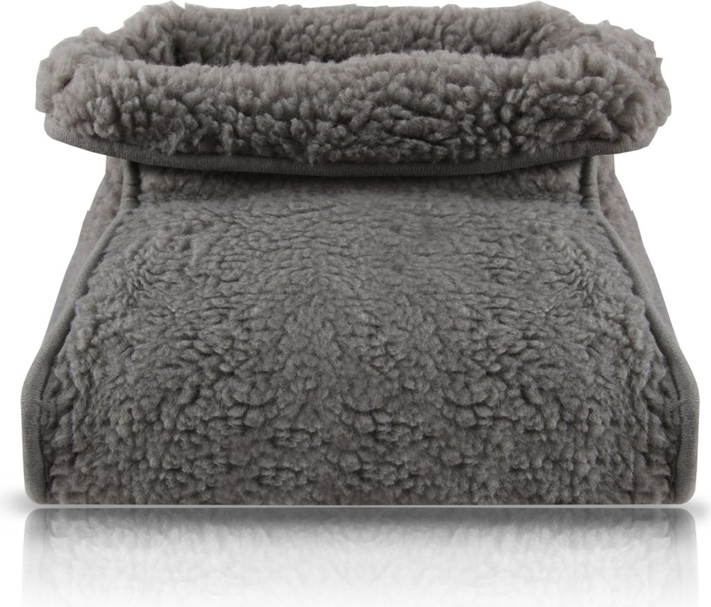 Fußwärmer Lammfloroptik flauschig (Grau) Fußsack Produktbild 