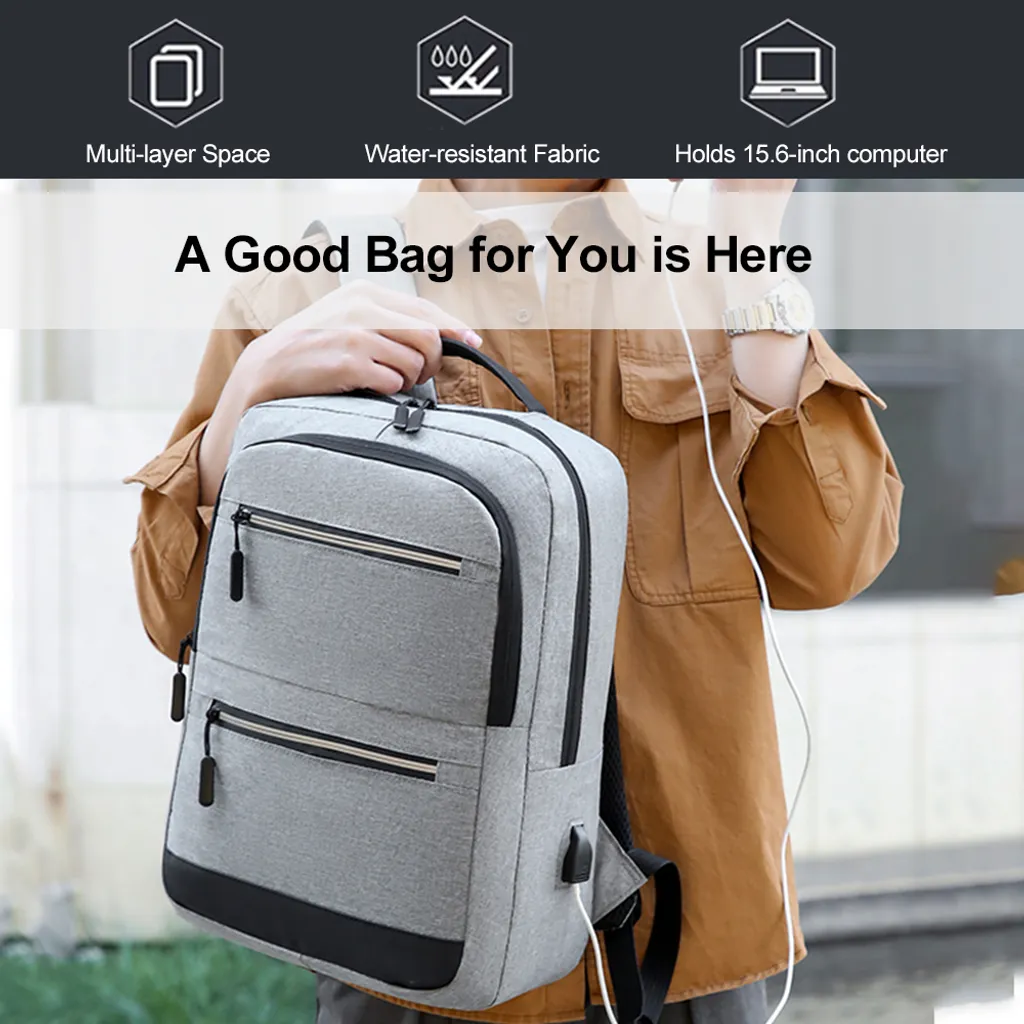 Sac à dos multimédia pour PC 15.6" bleu, grand volume à multibandoulière - 3