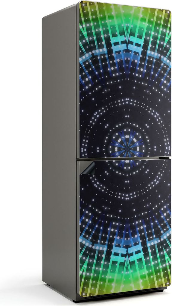 Geometrisches Mandala-Muster – Magnetische Kühlschrank Abdeckung – Dekorfolie magnetisch Küche – Kühlschrank Magnet Deko – selbstklebend...