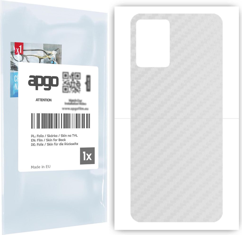 apgo Rückseite Schutzfolie für Vivo Y21s - Hinten Schutzfolie Carbon Transparent (durchsichtig), Rückseite Folie schützt vor Kratzern und Finge...