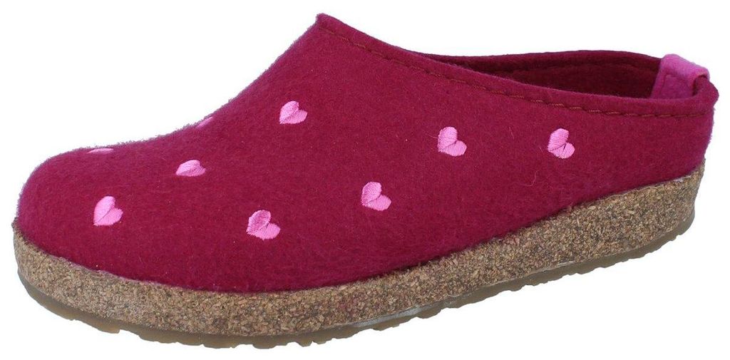 HAFLINGER Grizzly Cuoricino rot Wollfilz - Größe: 42 Produktbild 
