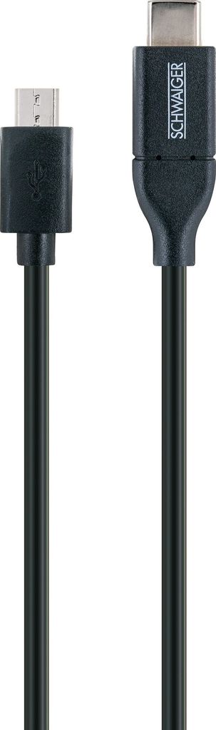 Schwaiger USB-Kabel 3.1 St. C->2.0 Micro B 1,00m schwarz