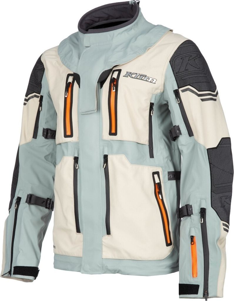 Klim Adventure Rally Gore-Tex Enduro Motorrad Textiljacke, grau/mint/orange, M