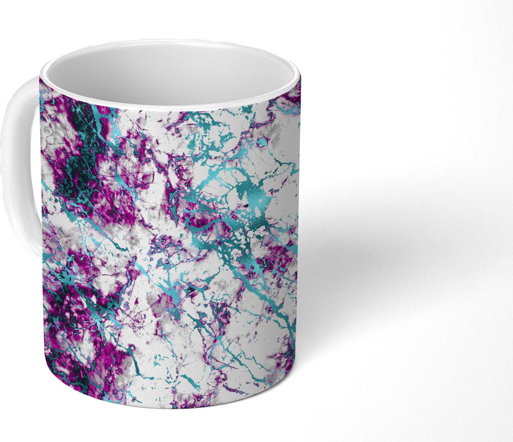 MuchoWow Tasse Kaffeetasse Kaffeebecher 350 ml Marmor - Luxus - Design Teetasse - Fototasse - Becher - Keramikbecher - Teebecher - Kaffeetasse - ...