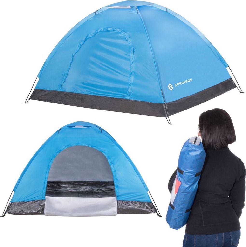 Zelt Campingzelt 2 Personen Outdoor Tent pop-up - Blau Produktbild 10