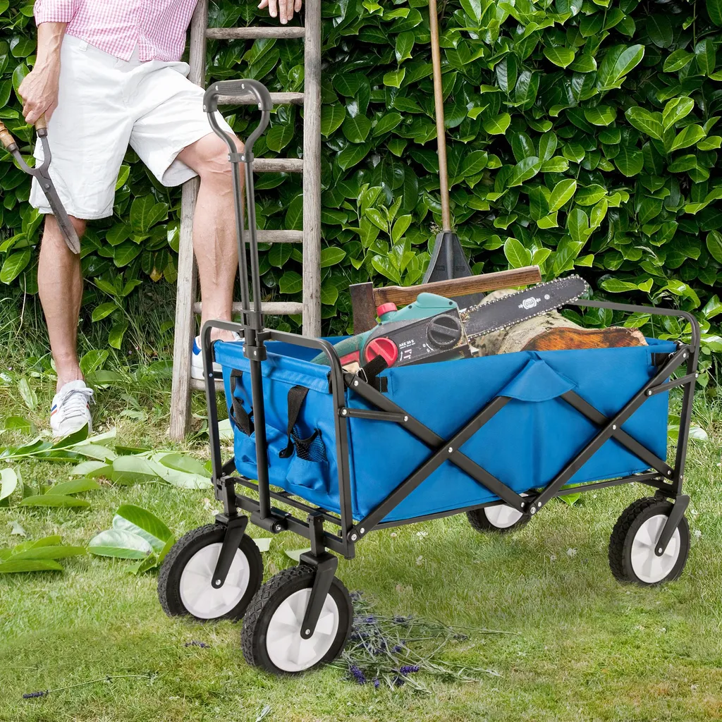 Chariot pliable robuste 100kg : transportez tout sans effort physique