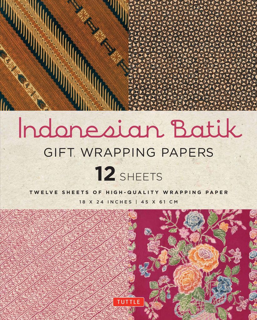 Indonesian Batik Gift Wrapping Papers - 12 Sheets