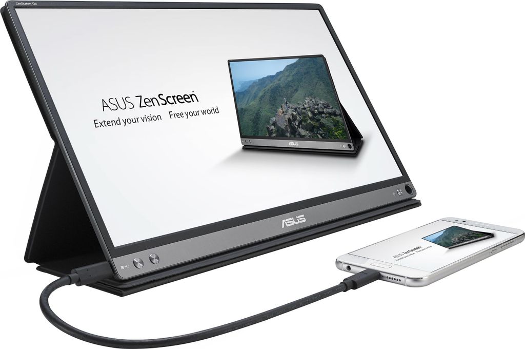 ASUS MB16AP - 39,6 cm (15.6 Zoll) - 1920 x 1080 Pixel - Full HD - Grau