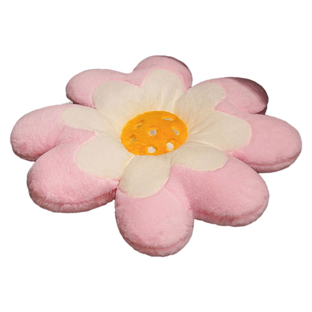 Bodenkissen Schöne weiche blumige Nachbildungative blühende Blume Wurf Pillow Home Office Hotel Nachbildung für den täglichen Gebrauch-Rosa ,Gr...