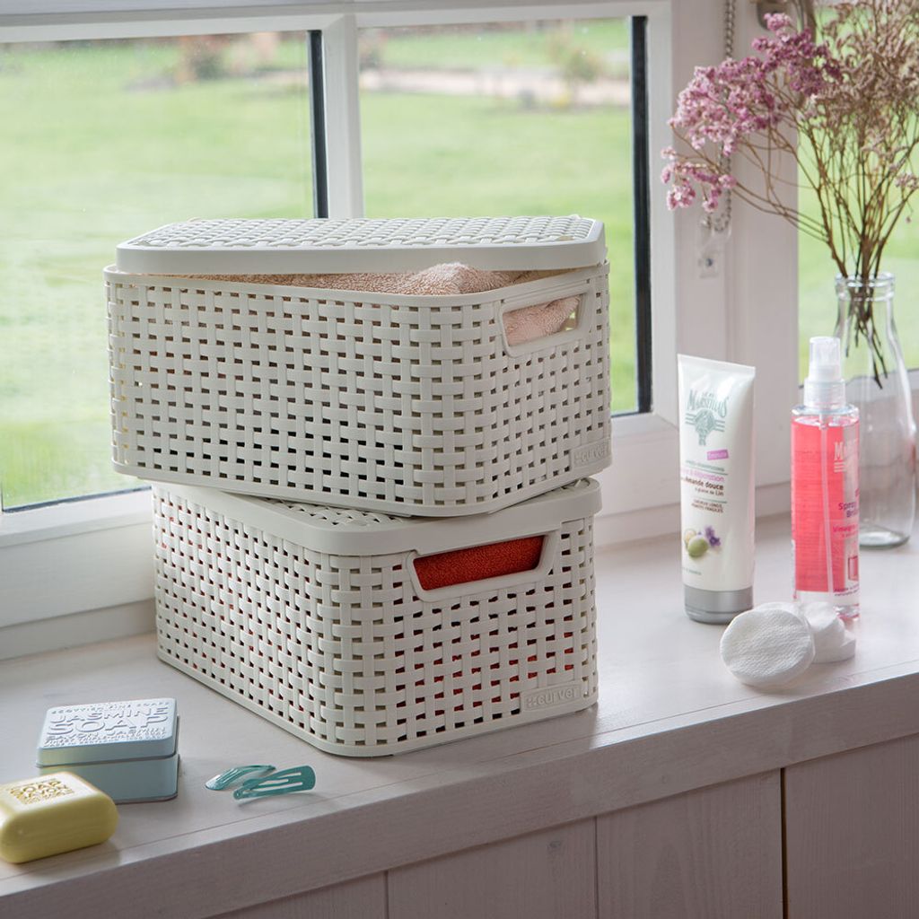 Úložný box Curver s víkem Organizační box Crate NATURAL Obrázek produktu 