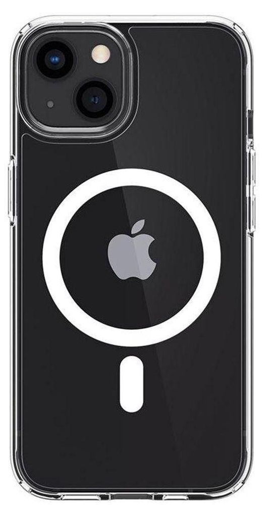 A clear, professional shot of the back of an iPhone 13 case with MagSafe.