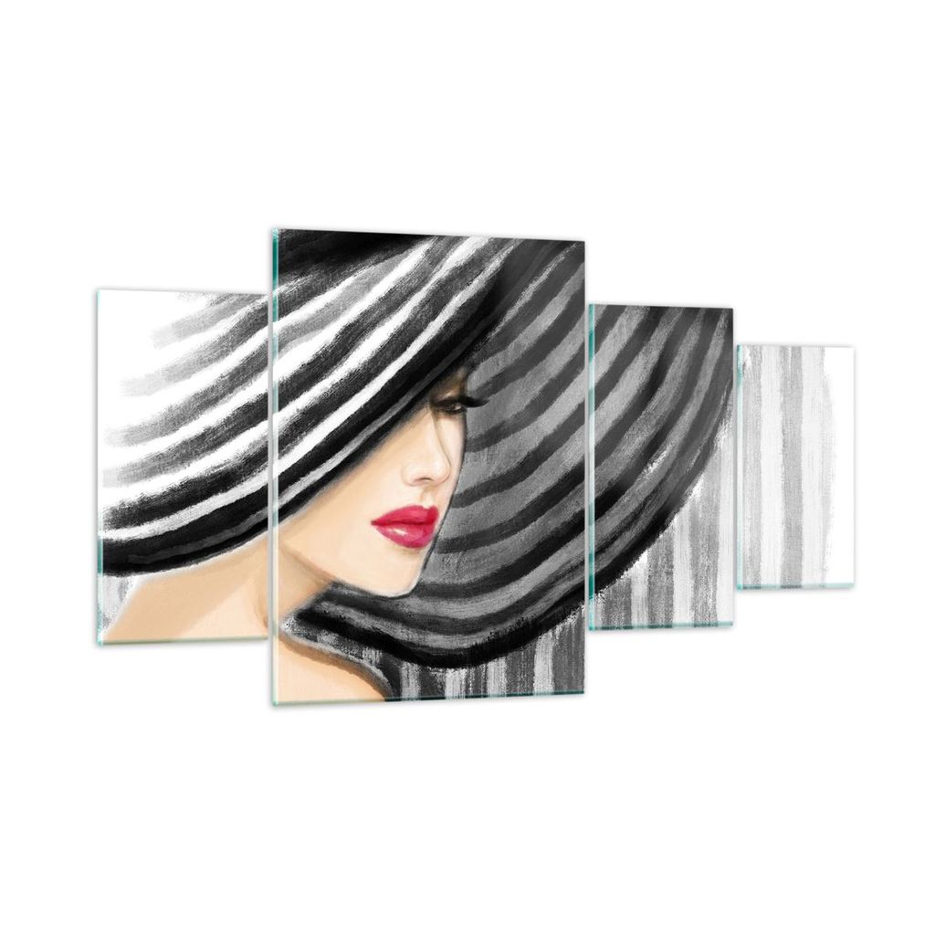 Bilder auf glas - frau stil mode - 160x90cm - Glasbilder - Wandbilder - Kunstdruck - zum Aufhängen bereit - Wanddekoration aus Glas - Glas Bilder ...