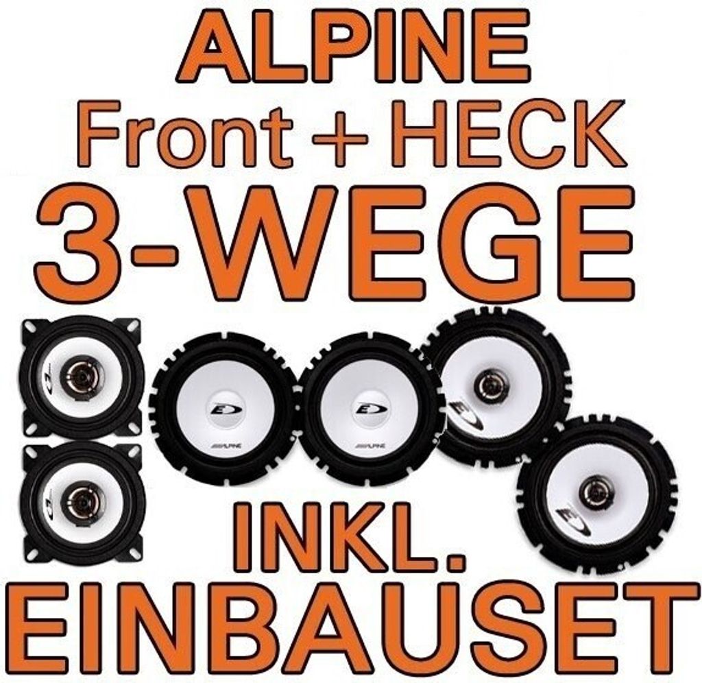 3-Wege System Alpine Front+Heck für VW Golf 3 - justSOUND