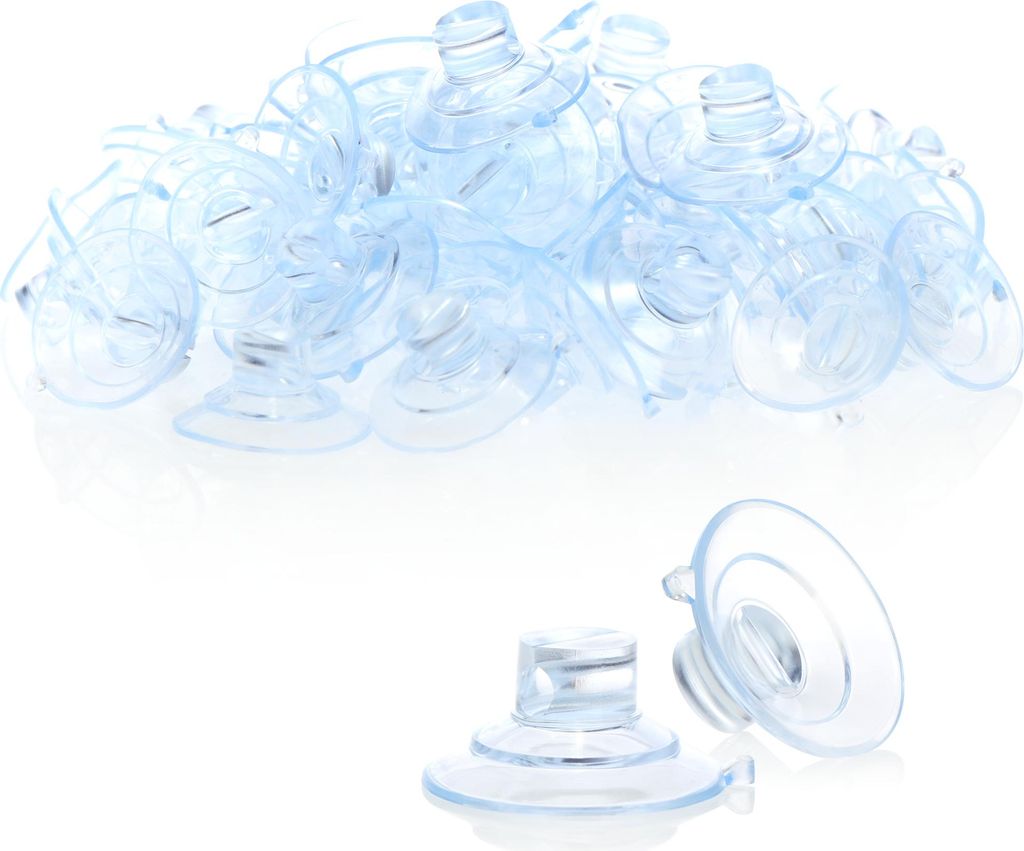 com-four® 60x Saugnapfhalter mit Kabel-Schlitz, transparent Produktbild 