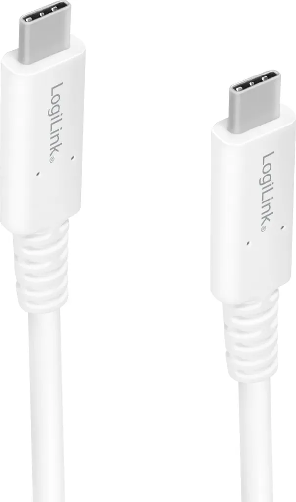 Logilink CU0180 USB 4 USB-C 1m - Cavo Certificato 100W 8K Bianco