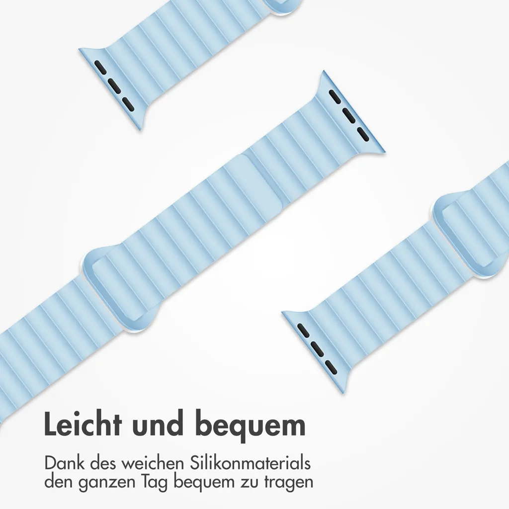 Watch Ultra - 49 mm, Watch Ultra 2 - 49 mm, Watch SE - 44 mm, Watch SE 2023 - 44 mm, Watch SE 2022 - 44 mm, Watch 9 - 45 mm, Watch 8 - 45 mm, Watch 7 - 45 mm, Watch 6 - 44 mm, Watch 5 - 44 mm, Watch 5 - 44 mm, Watch 4 - 44 mm, Watch 44 mm, Watch 42 mm, Watch 3 - 42 mm, Watch 2 - 42 mm, Watch 1 - 42 mm, Watch 1 - 42 mm, Watch 10 - 46 mm Cinturino: imoshion Magnetisches Silikonband - 6