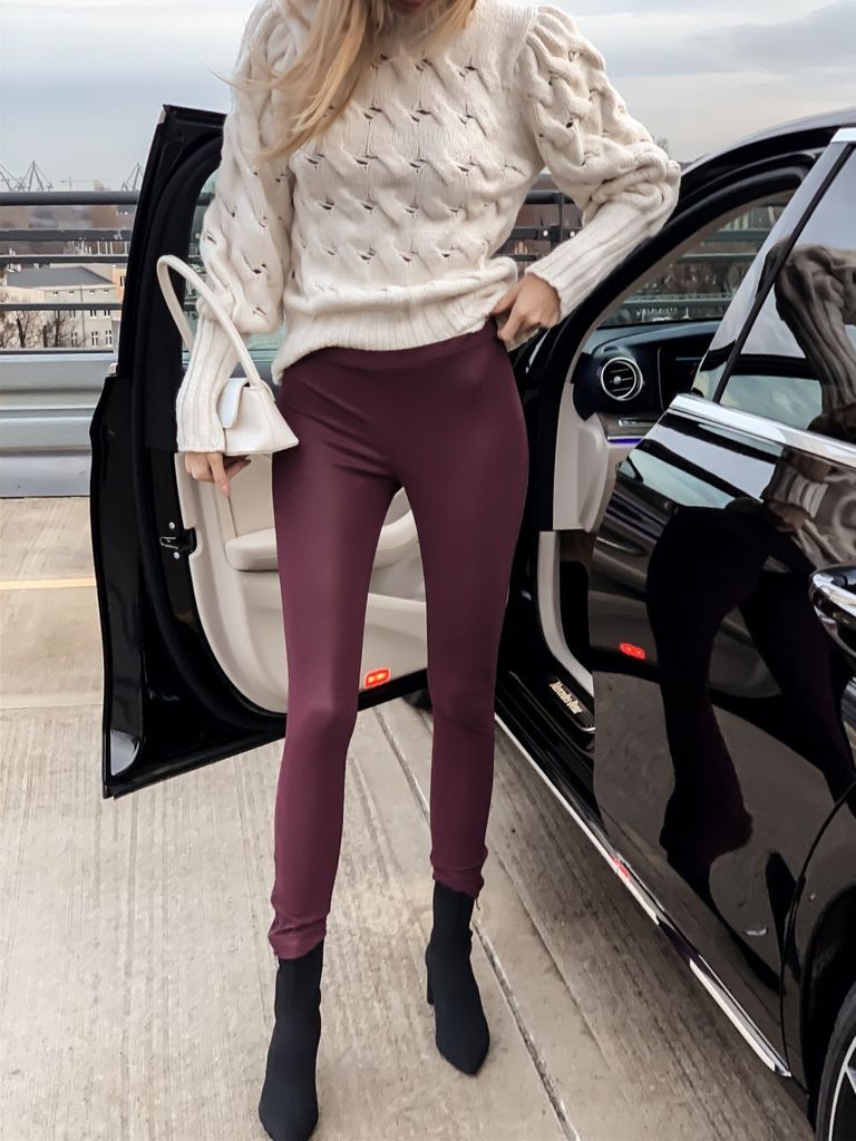 Ivon Damen-Leggings Irma burgundy 34