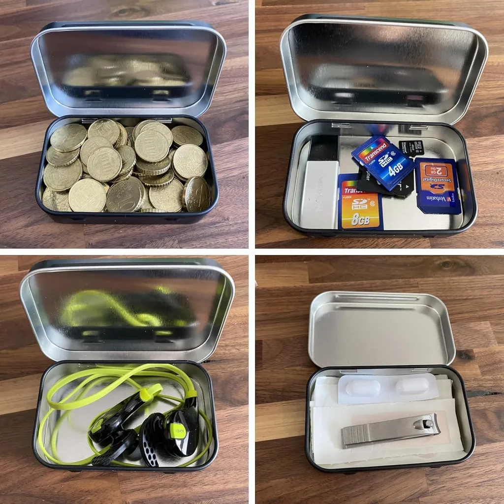 Boîtier en Métal Noir pour Petits Objets - Set de 20 Pièces Format Mini