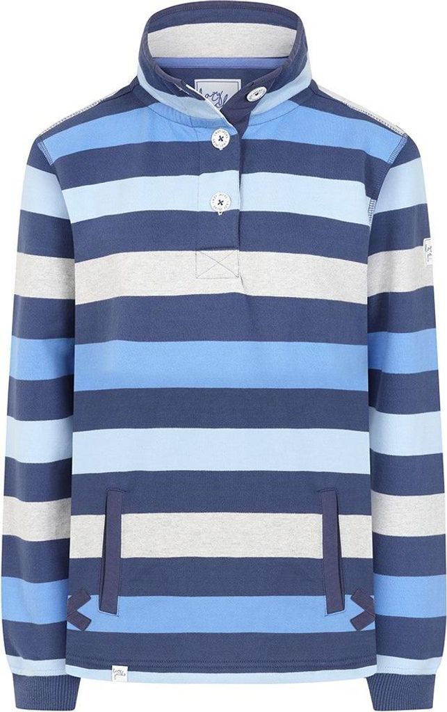 Lazy Jacks - Sweatshirt für Damen, Knopfhals LJ205 (34 DE) (Winterblau)