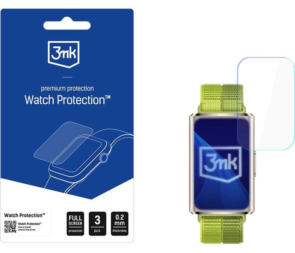 Schutzfolie für Huawei Band 11 Pro, 3mk Watch Protection ARC, 3 Stück