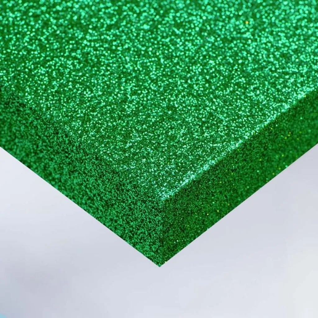 Rénover meuble abîmé avec le film adhésif vert pailleté 122cm x 2.5m