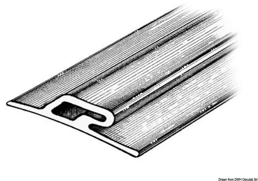 Profilé de récurage PVC gris 60 mm pour finition de sol - 24 m