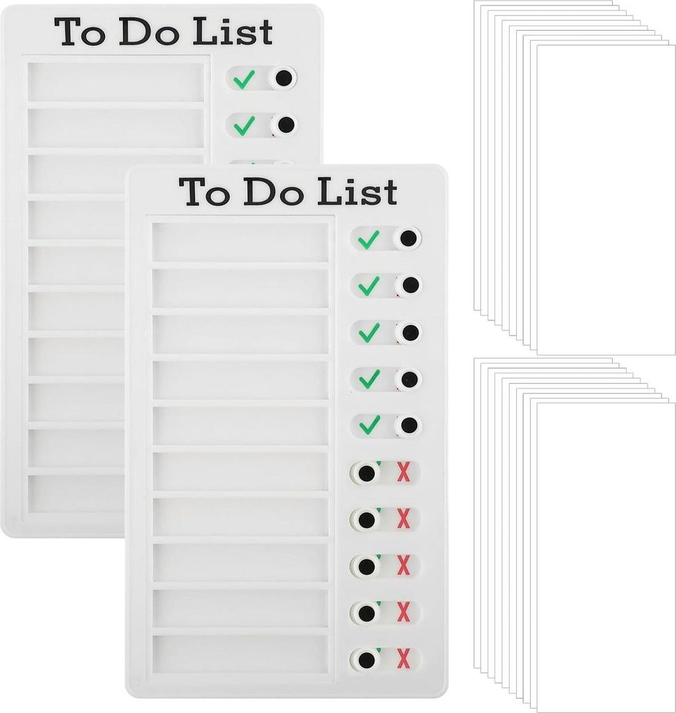 To-Do-Liste Checklistentafel, 2 Stück abnehmbare Produktbild 