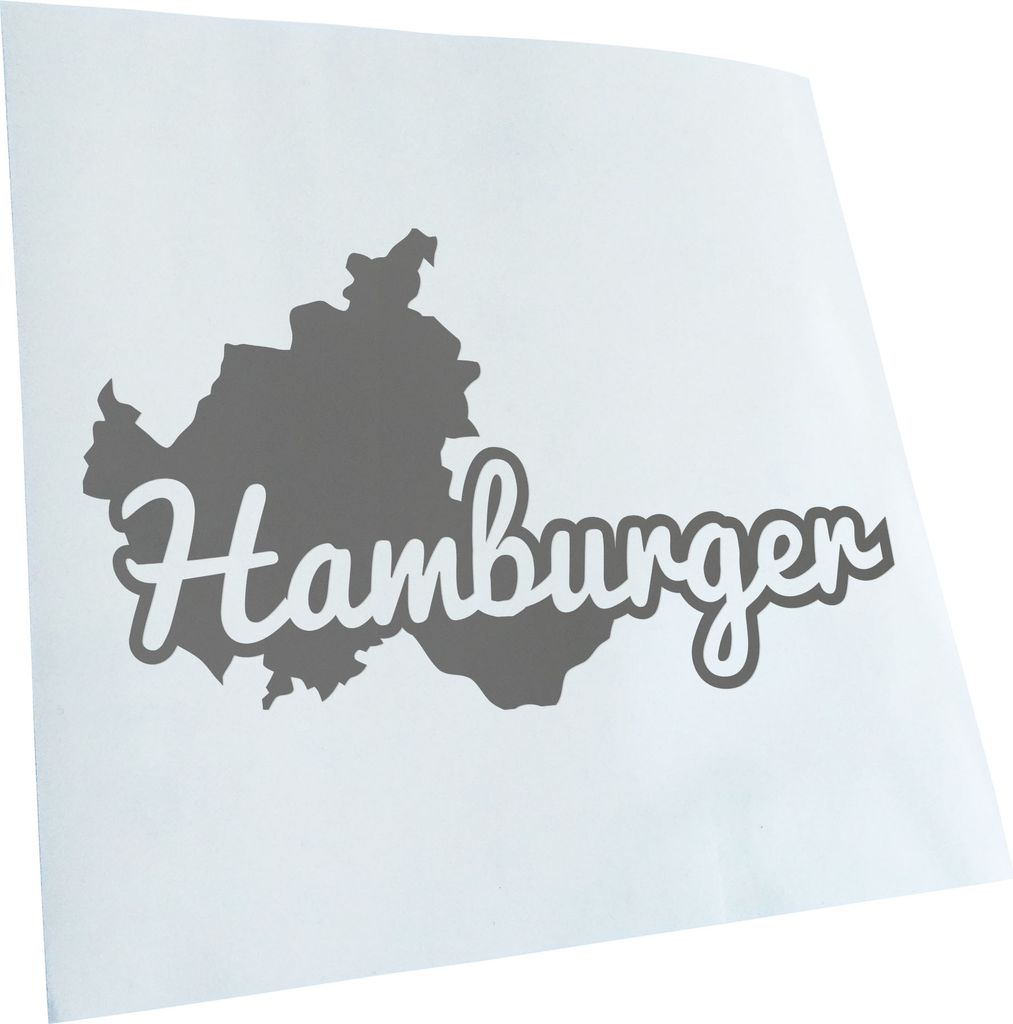 Kiwistar - Autoaufkleber - Hamburger Herkunft - Grau - 50x25cm - Aufkleber für Auto, Laptop, Fahrrad, LKW, Motorrad mehrfarbig JDM Decal Racing