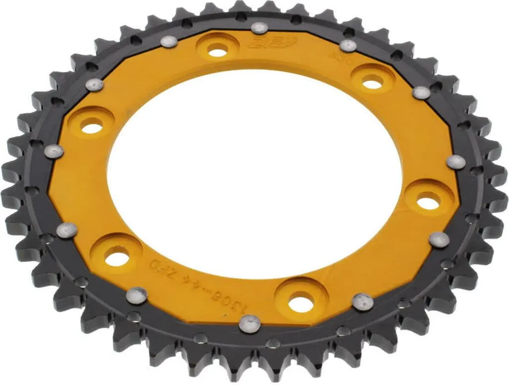 Couronne bicolore ZF 44 dents pas 530 haute résistance pour Honda