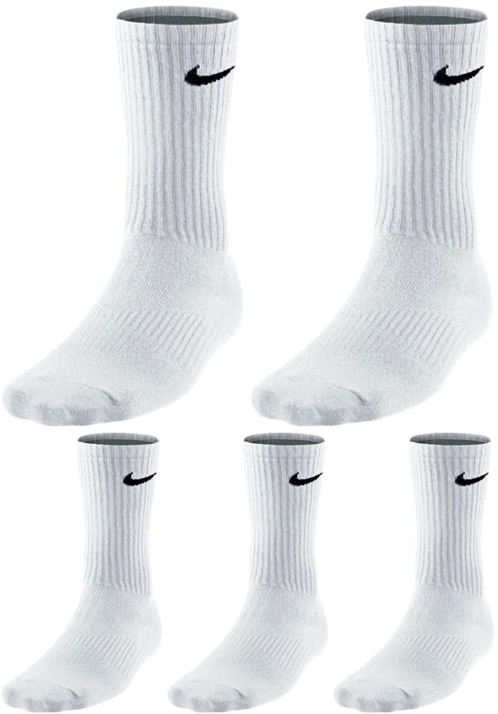 5 Paar Nike Socken Herren Damen - Farbe: weiß - Größe: Produktbild 