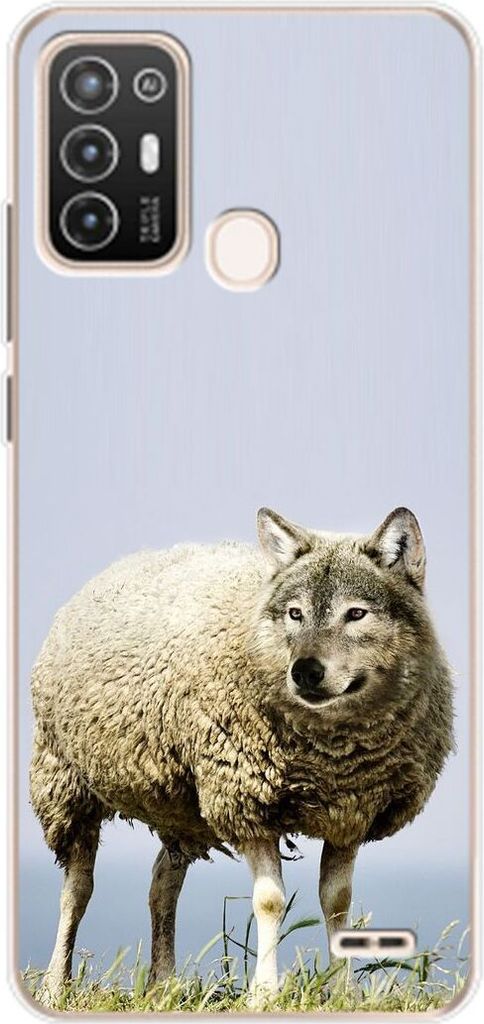 König Design Hülle kompatibel mit ZTE Blade A52 Kunststoff Soft Handyhülle - Handy Case Wolf im Schafspelz