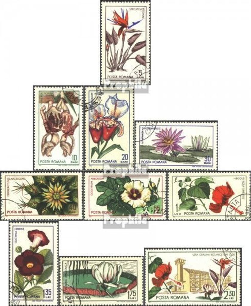 Briefmarken Rumänien 1965 Mi 2442-2451 (kompl.Ausg.) postfrisch Botanische Gärten