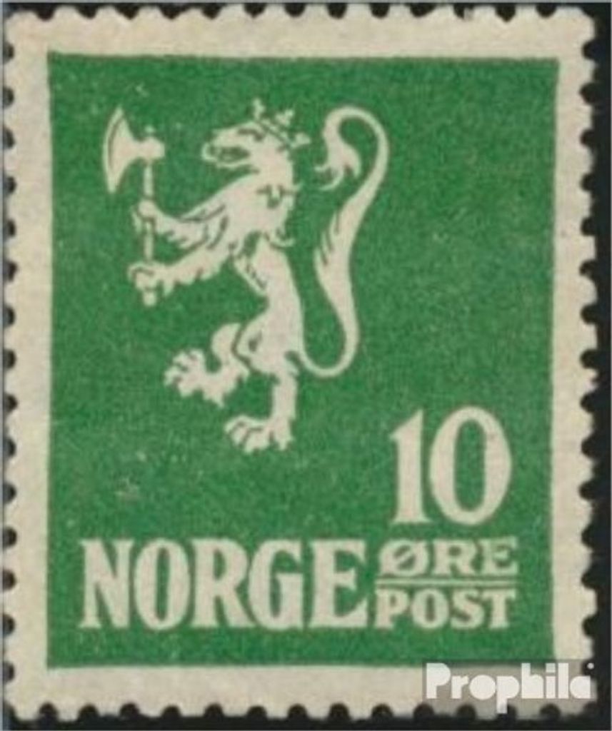 Briefmarken Norwegen 1922 Mi 105 mit Falz Wappenlöwe