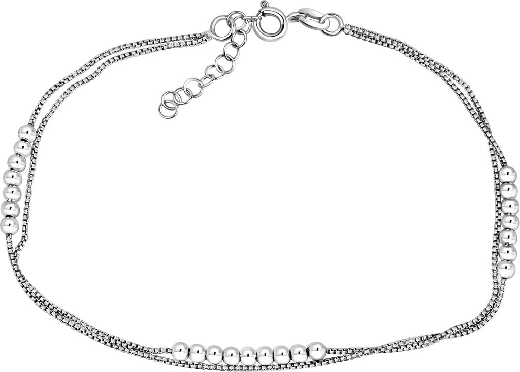 V Fusskette 925/- Sterling Silber 23+3cm weiß 301200131